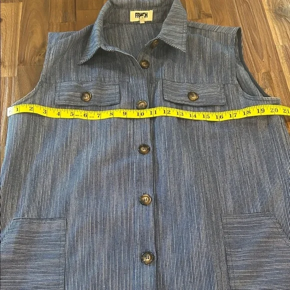 FRNCH Sleeveless Denim Blue Maxi Dress - Picture 8 of 8